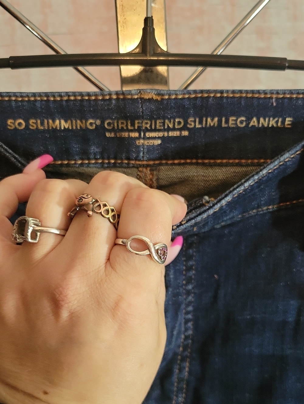 Chico's Dark Washed Jeans - Picture 3 of 8